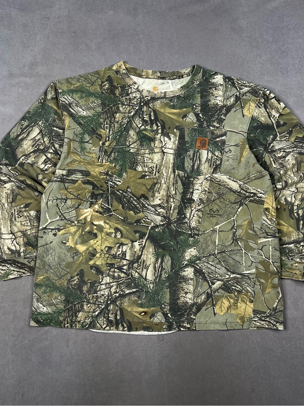 Carhartt Men’s Realtree Camo Crewneck Sweatshirt - Green & Brown